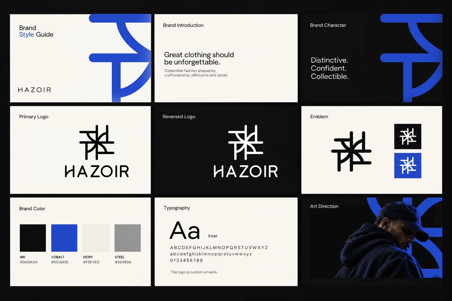 Hazoir streetwear brand identity and moodboard